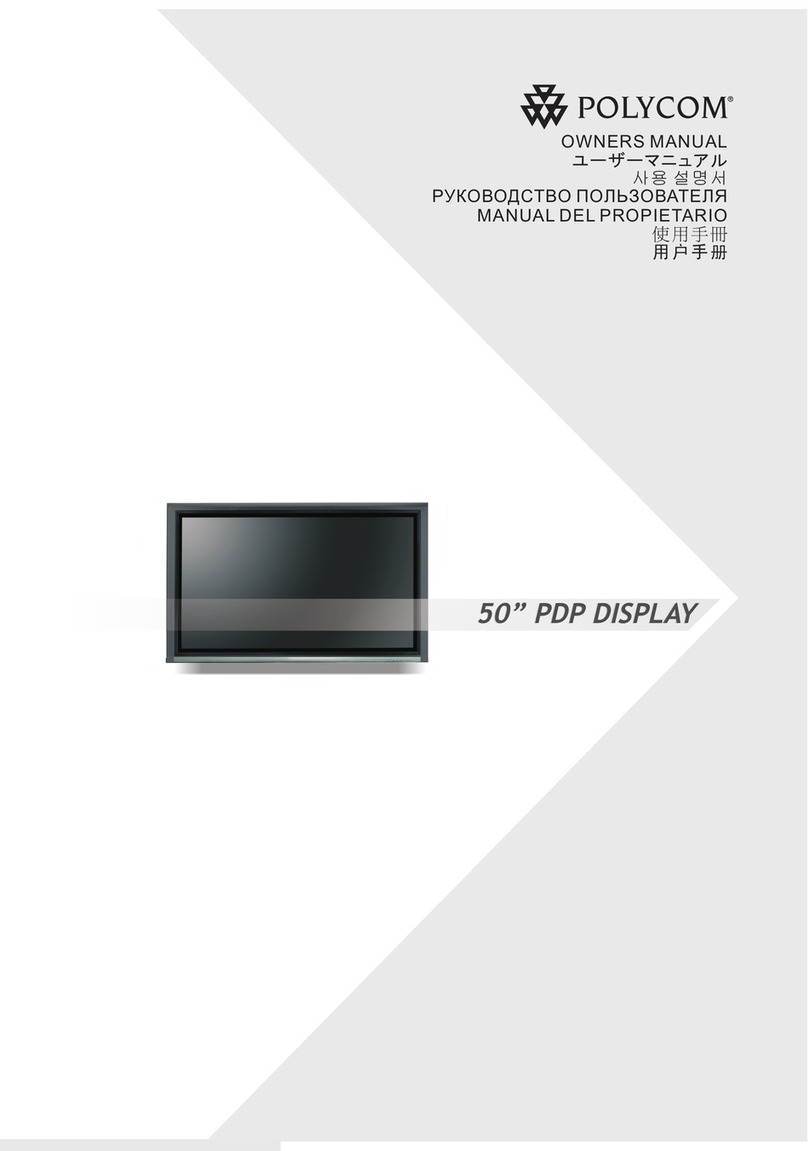 Polycom 50" PDP DISPLAY User manual