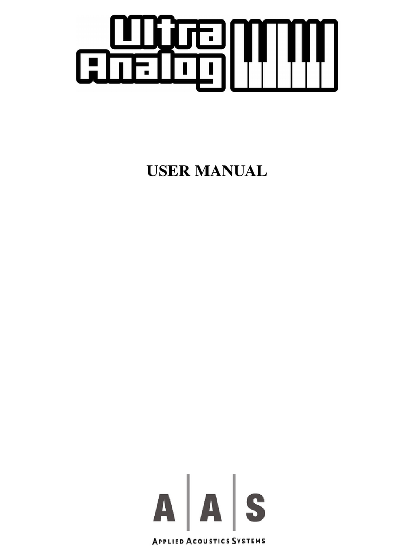 APPLIED ACOUSTICS SYSTEMS ULTRA ANALOG user manual