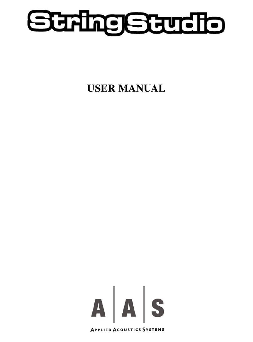 APPLIED ACOUSTICS SYSTEMS STRINGSTUDIO user manual APPLIED ACOUSTICS SYSTEMS STRINGSTUDIO user manual