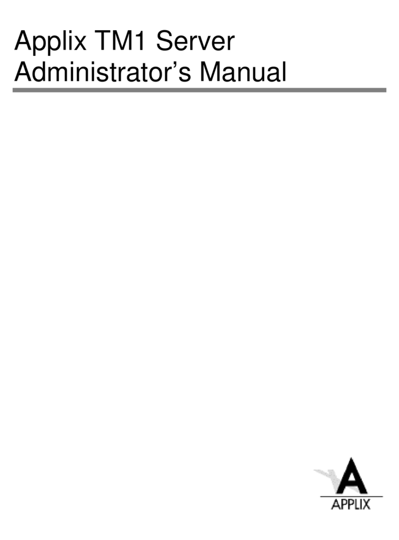 APPLIX TM1 Administrator's manual