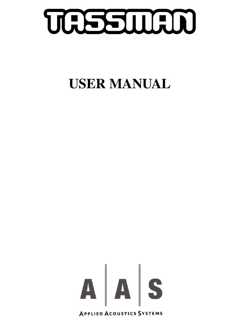 APPLIED ACOUSTICS SYSTEMS TASSMAN user manual
