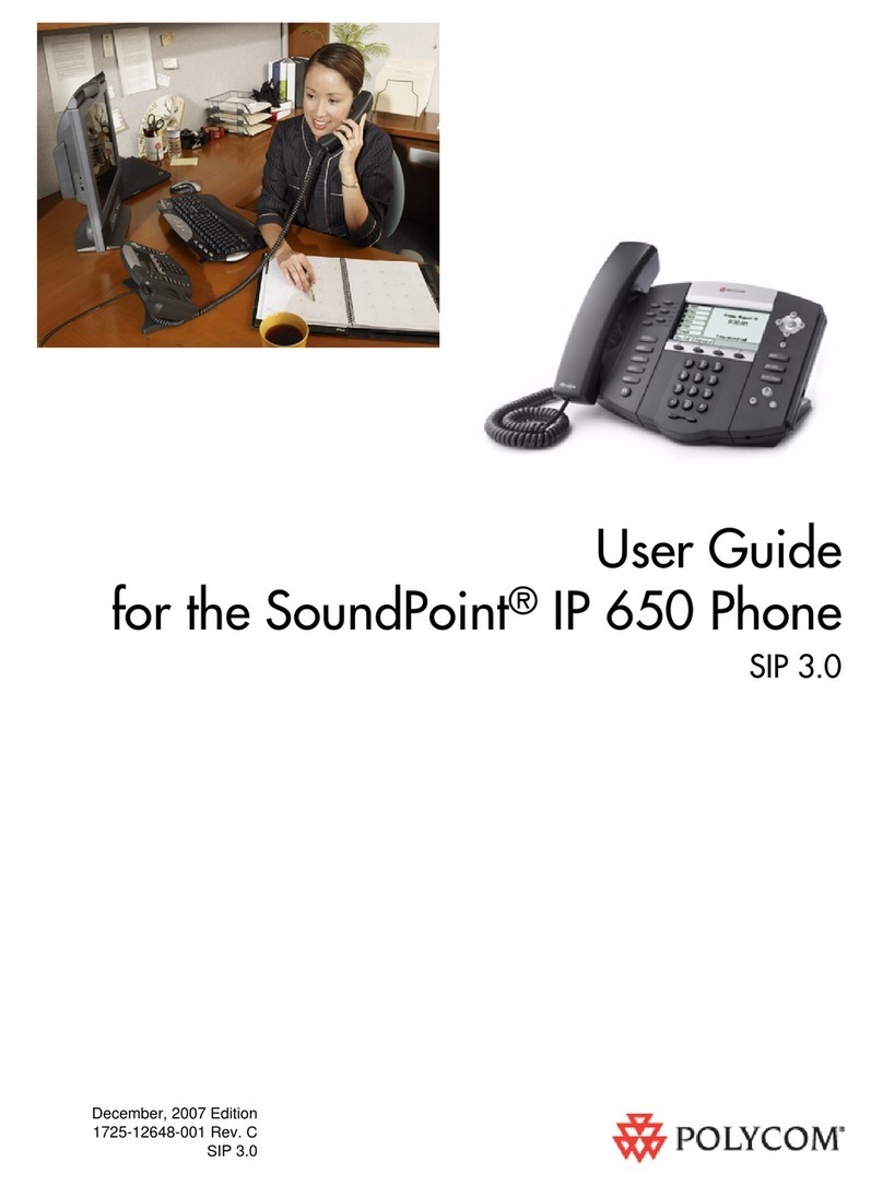 Polycom SoundPoint IP 650 User manual Polycom SoundPoint IP 650 User manual