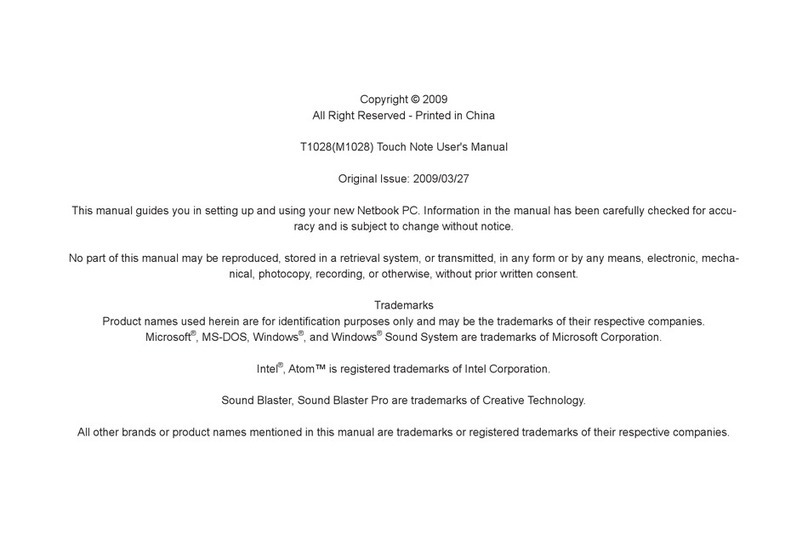 Gigabyte Touch Note M1028 User manual