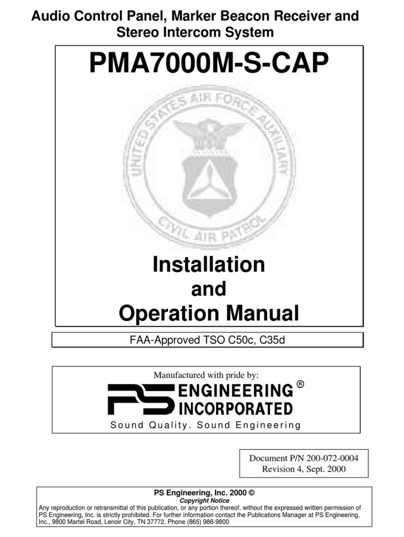 PS Engineering PMA7000M-S-CAP Installation and operation manual