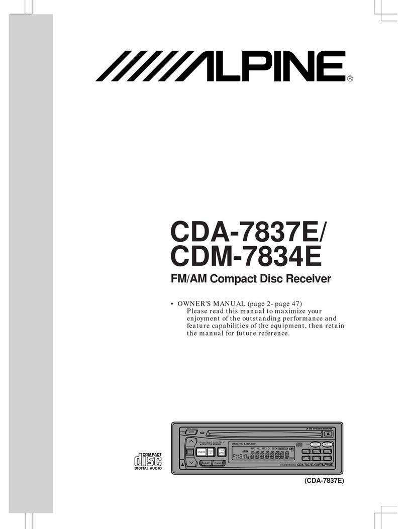 Alpine CDM-7837E User manual