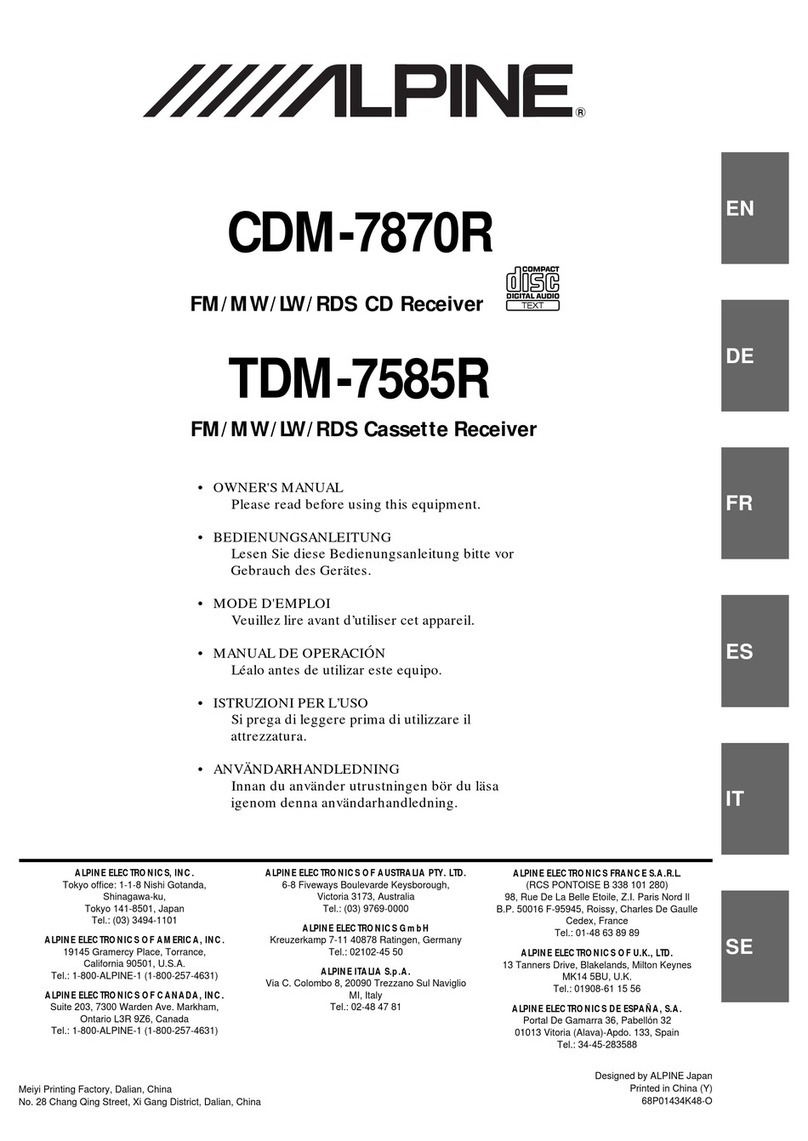 Alpine CDM-7870R User manual