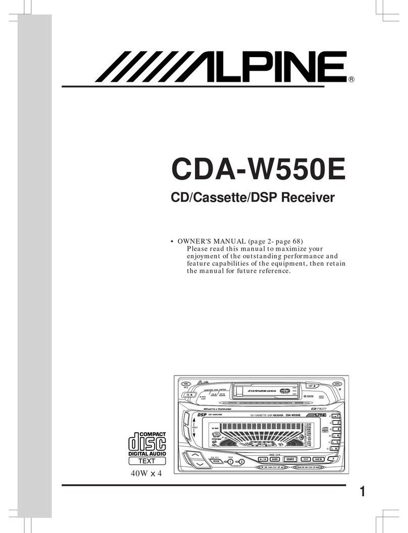 Alpine CDA-W550E User manual