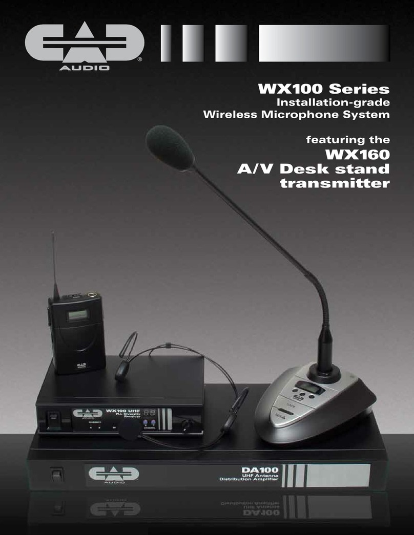 CAD Audio WX100 Series User manual CAD Audio WX100 Series User manual