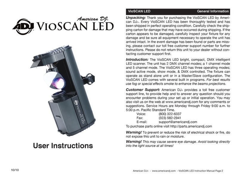 American DJ VioSCAN LED User instructions