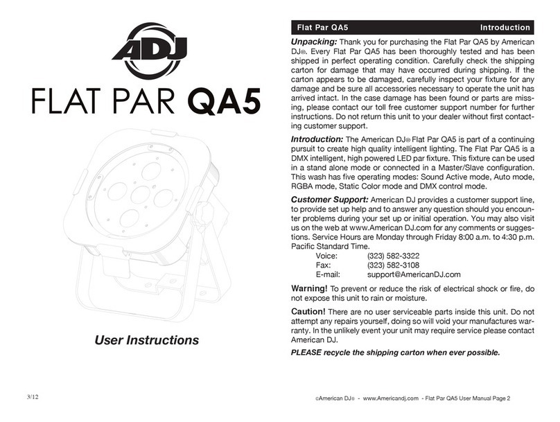 American DJ WIFLY PAR QA5 User instructions American DJ WIFLY PAR QA5 User instructions