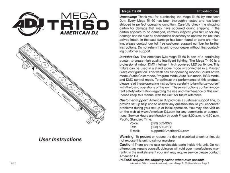 ADJ Mega Tri 60 User manual