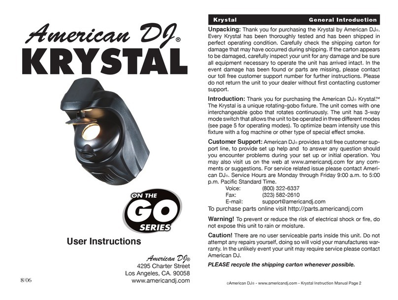 American DJ Krystal User instructions