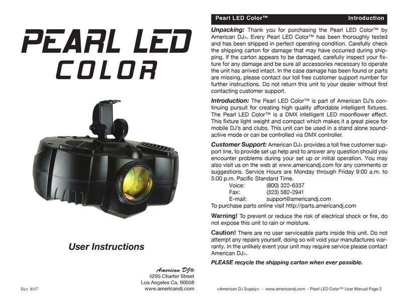 American DJ Pearl LED Color User instructions