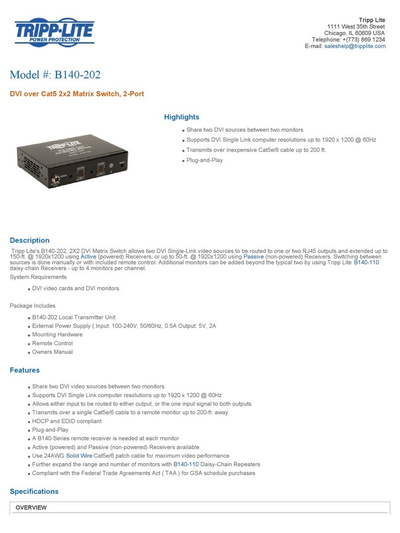 Tripp Lite B140-202 User manual Tripp Lite B140-202 User manual
