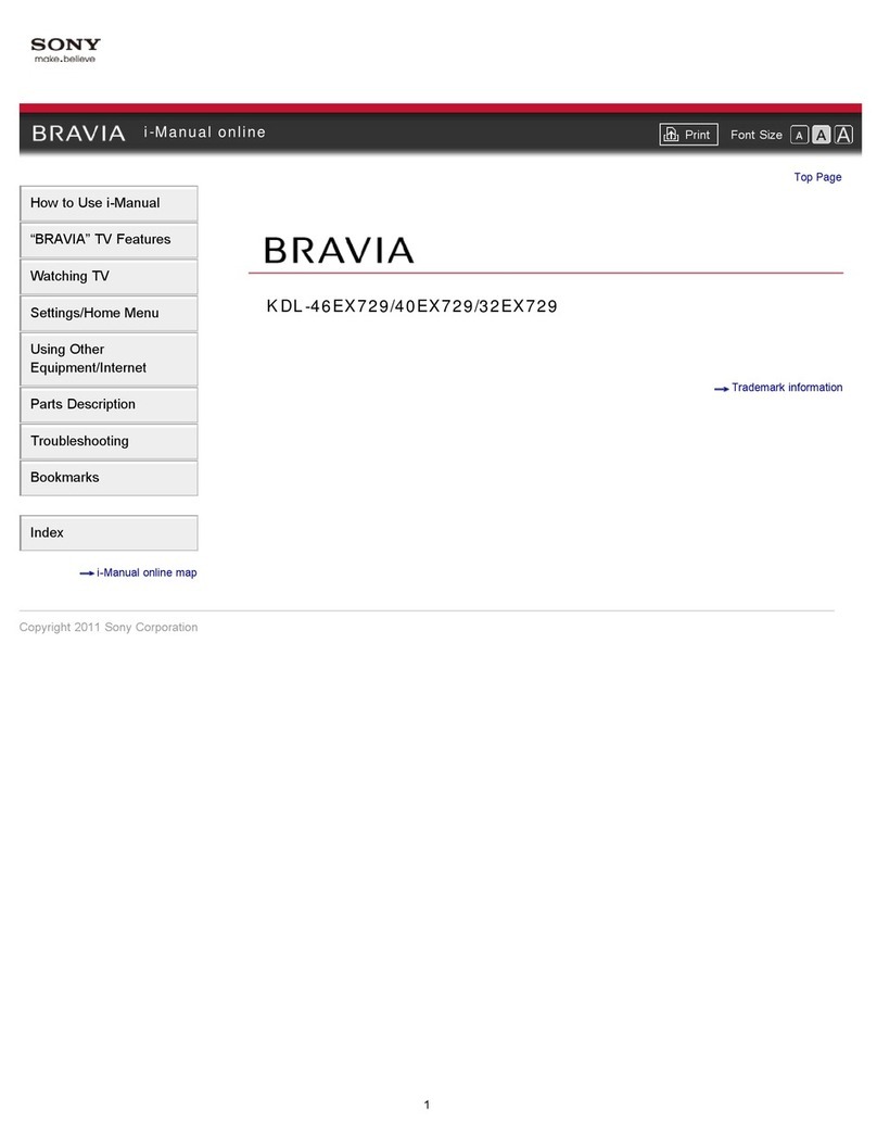 Sony Bravia KDL-46EX729 User manual