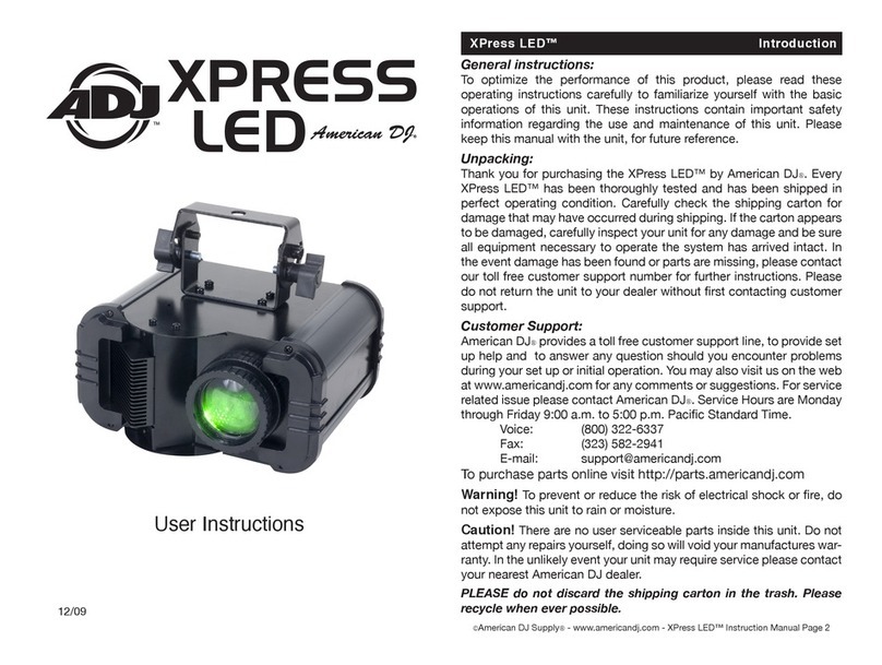 ADJ XPress LED User manual