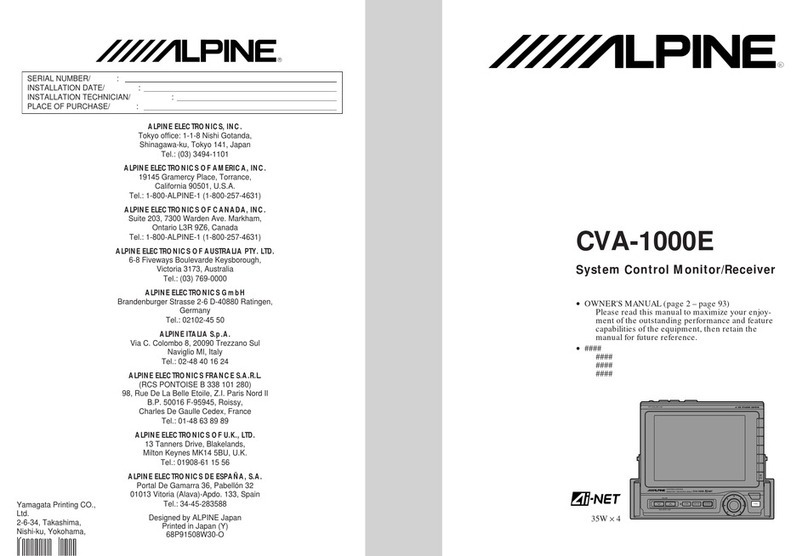 Alpine CVA-1000E User manual