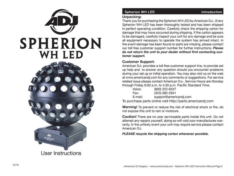 American DJ Spherion WH LED User instructions