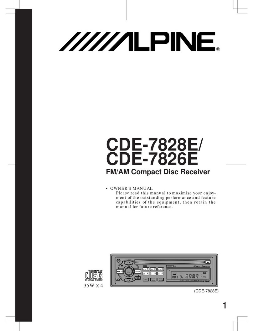 Alpine CDE-7828E User manual