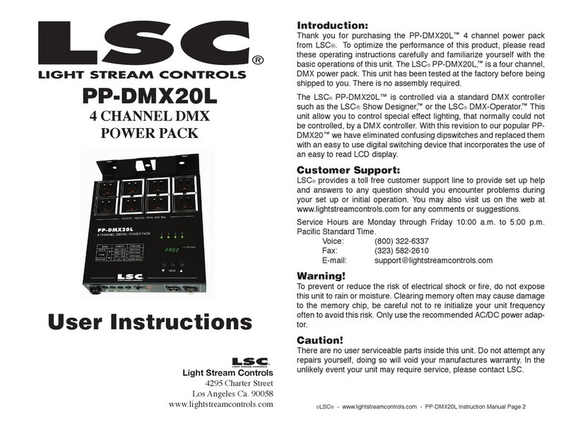 LSC PP-DMX20L User instructions