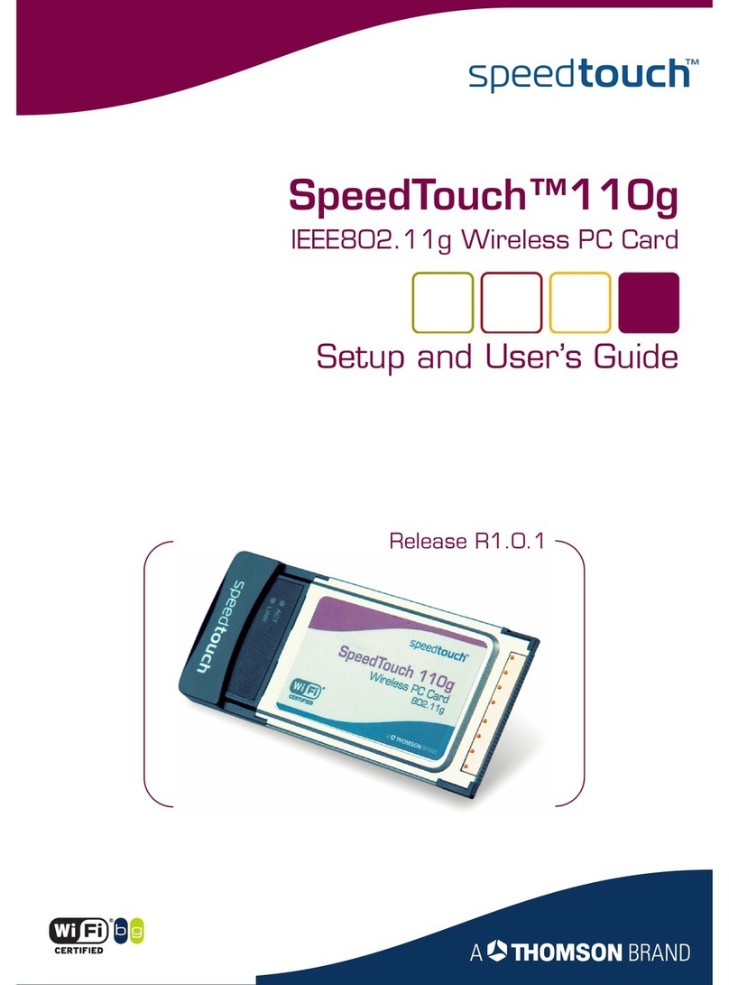 THOMSON SPEEDTOUCH 110G Setup and user guide