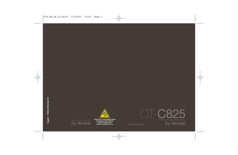 Alcatel OT-C825 user manual