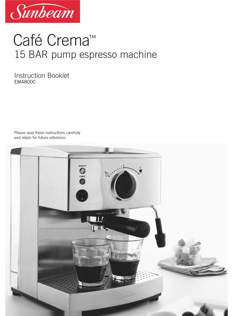 Sunbeam EM4800C Cafe Crema Instruction booklet
