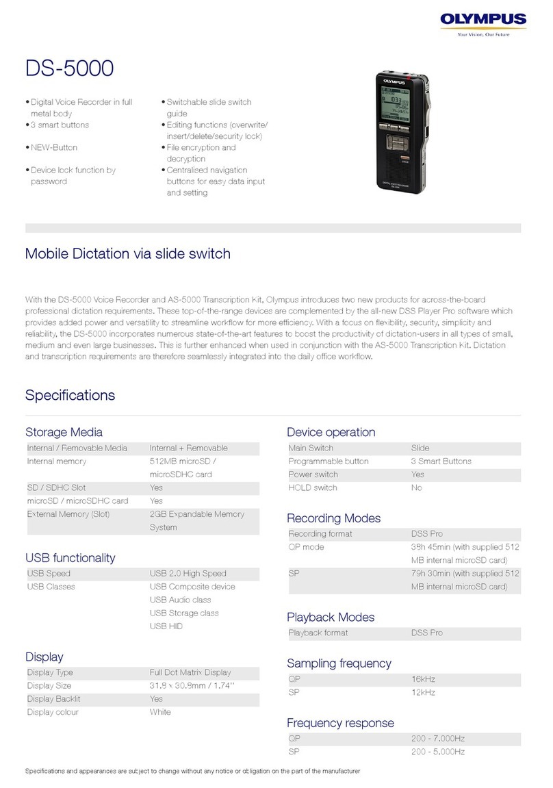 Olympus DS-5000 User manual