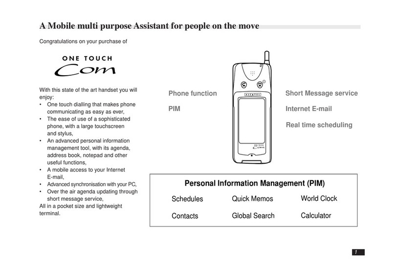 Alcatel ONE TOUCH COM User manual