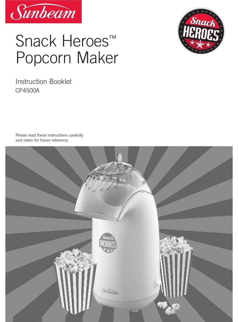 Sunbeam Snack Heroes CP4500A Instruction booklet