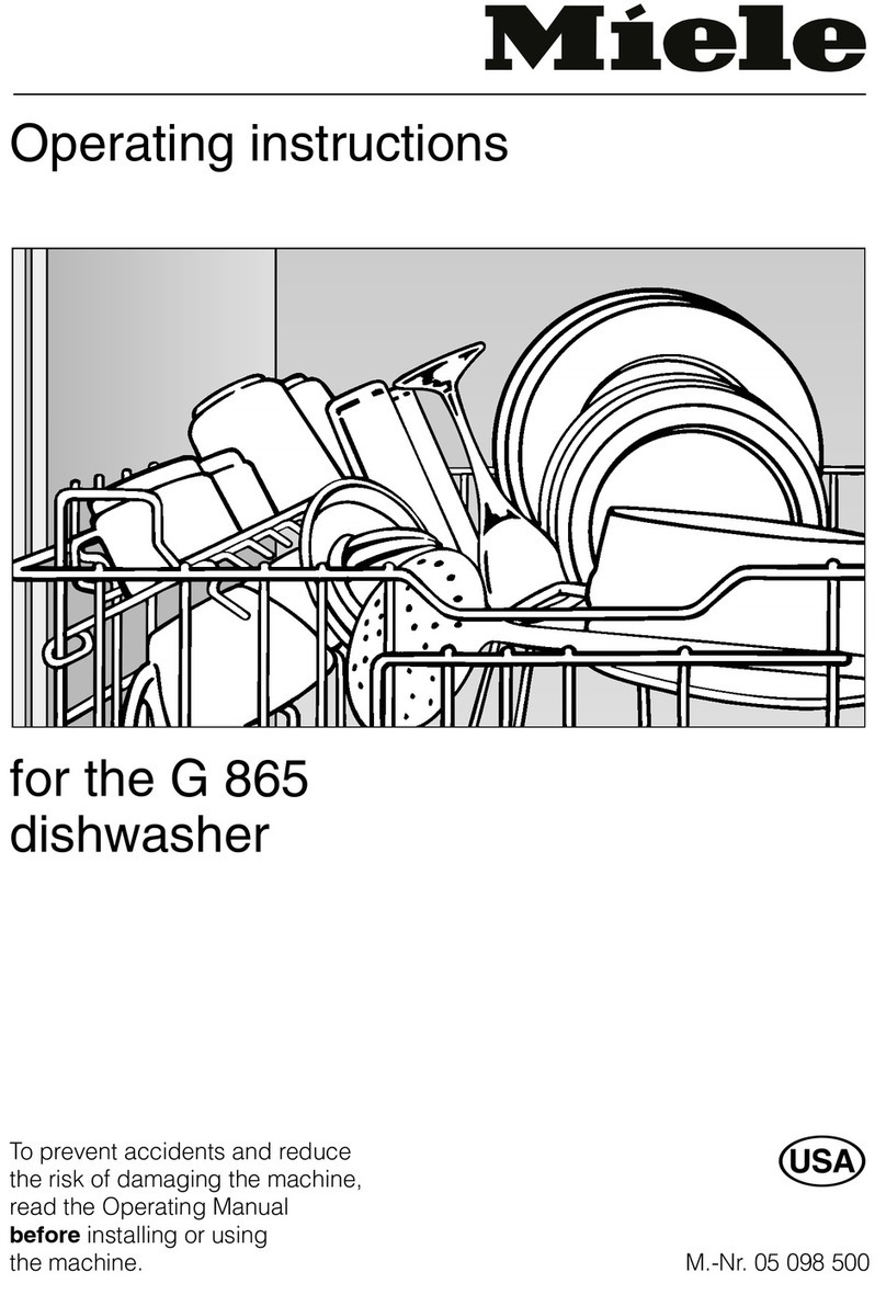 Miele G 865 operating instructions