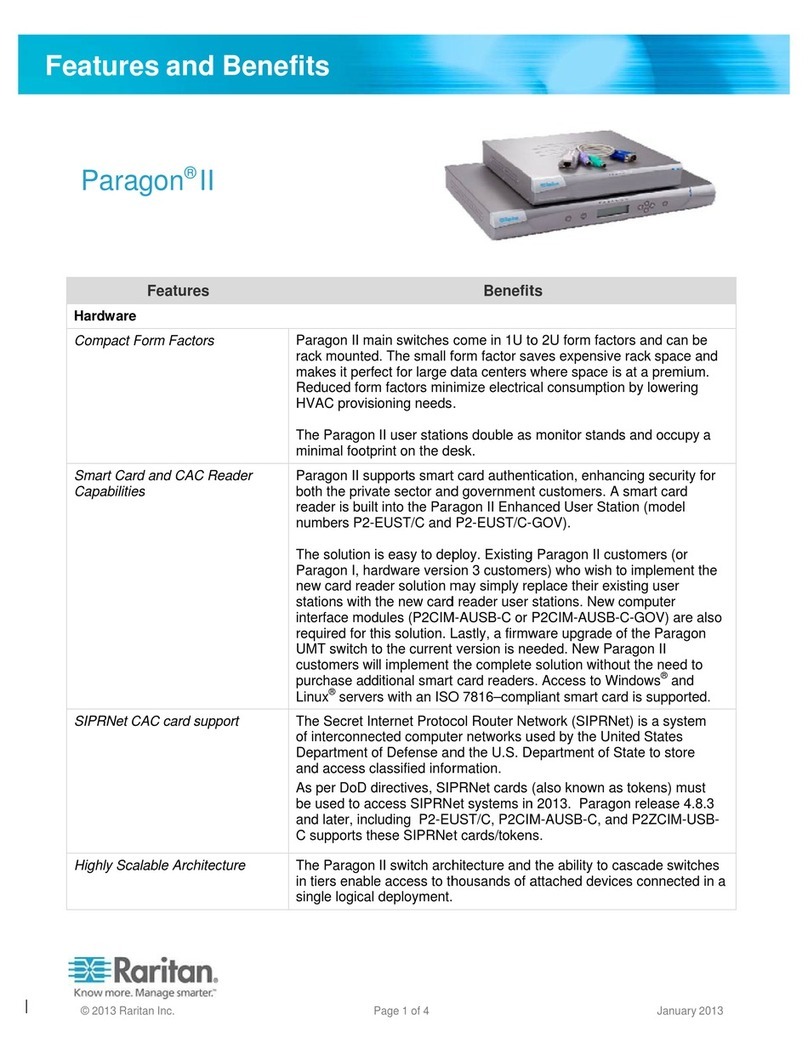 Raritan PARAGON II Series User manual