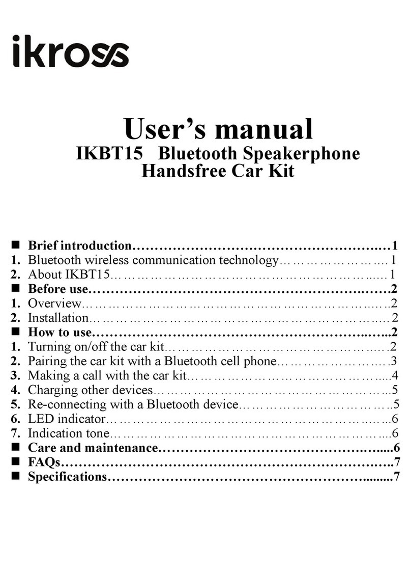 ikross IKBT15 user manual