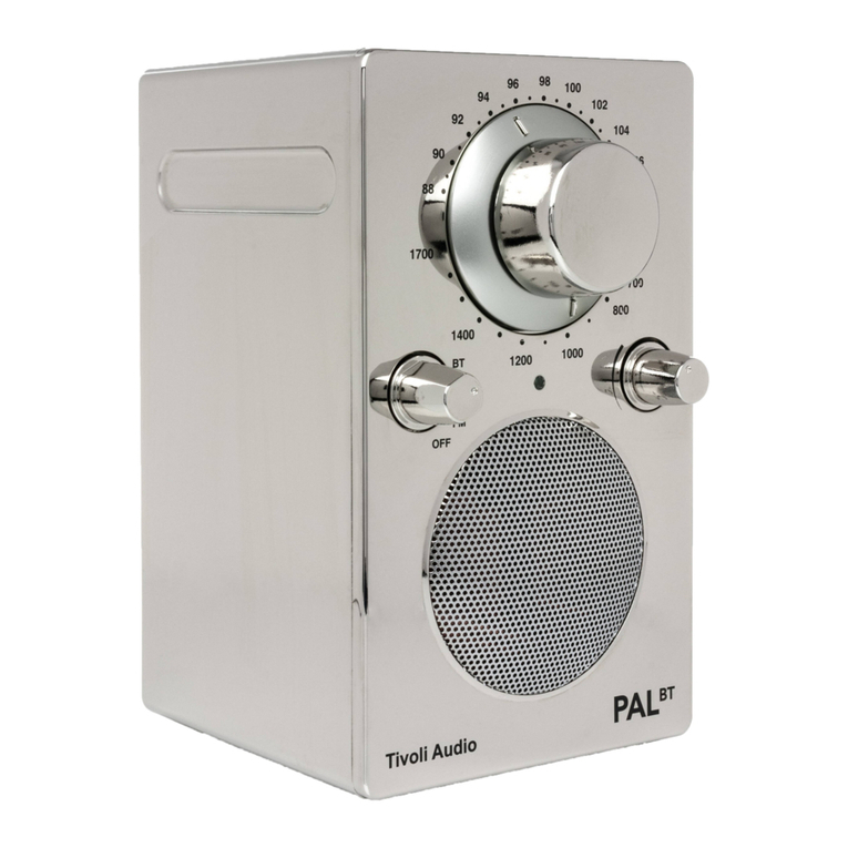 Tivoli Audio PAL BT User manual Tivoli Audio PAL BT User manual