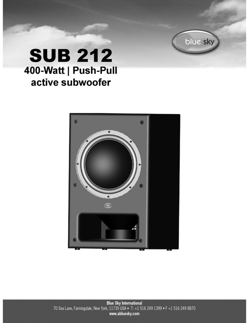 Bluesky SUB 212 owner's manual