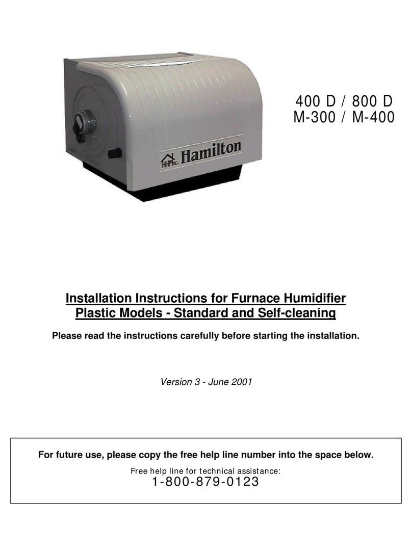 Hamilton 400 D installation instructions