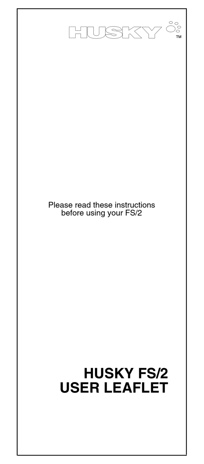 Husky FS/2 User manual