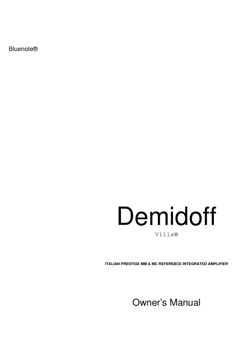 BLUENOTE DEMIDOFF User manual