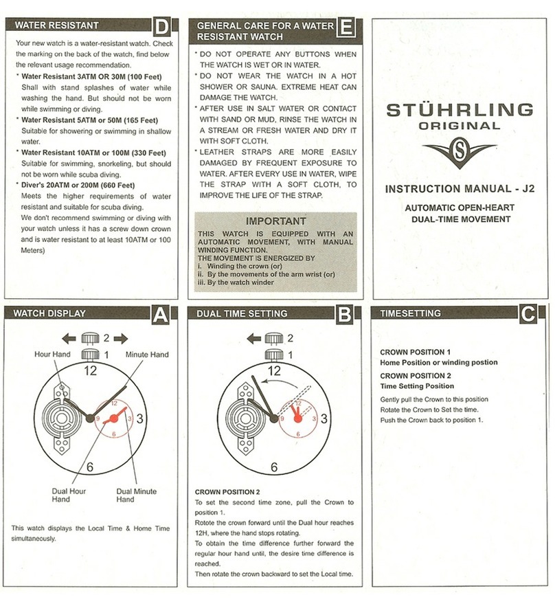 Stuhrling J2 instruction manual