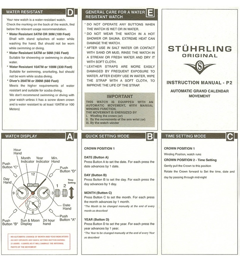 Stuhrling P2 instruction manual