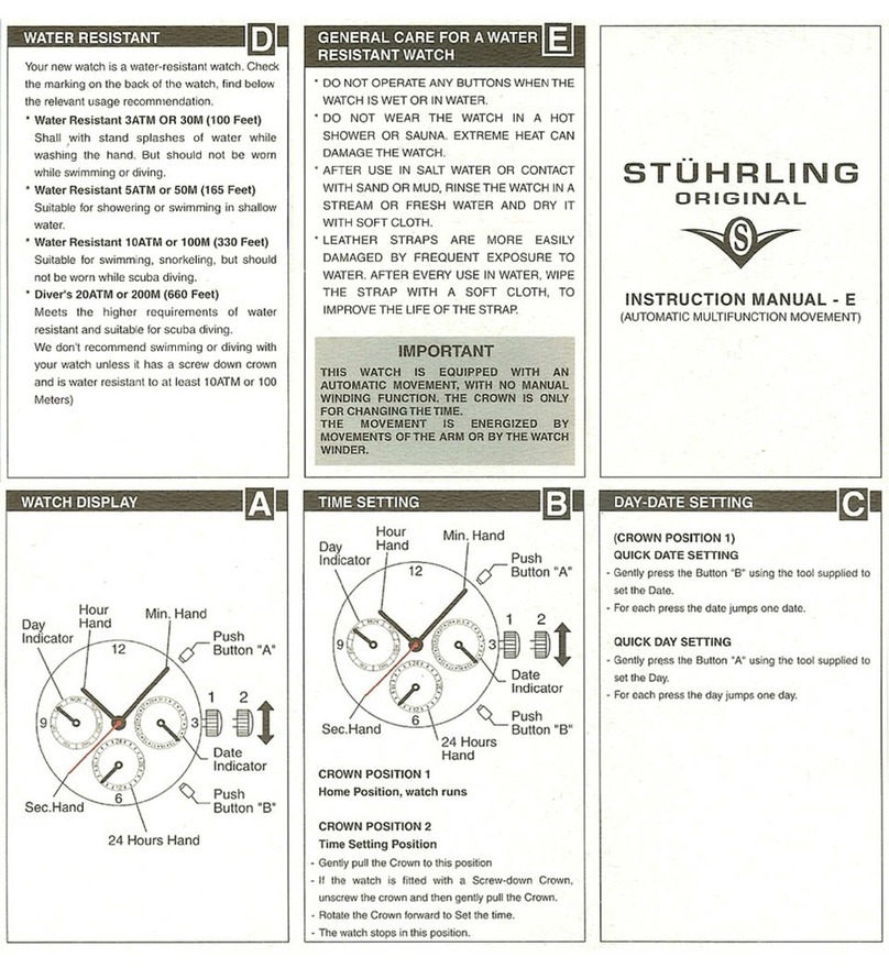 Stuhrling E instruction manual