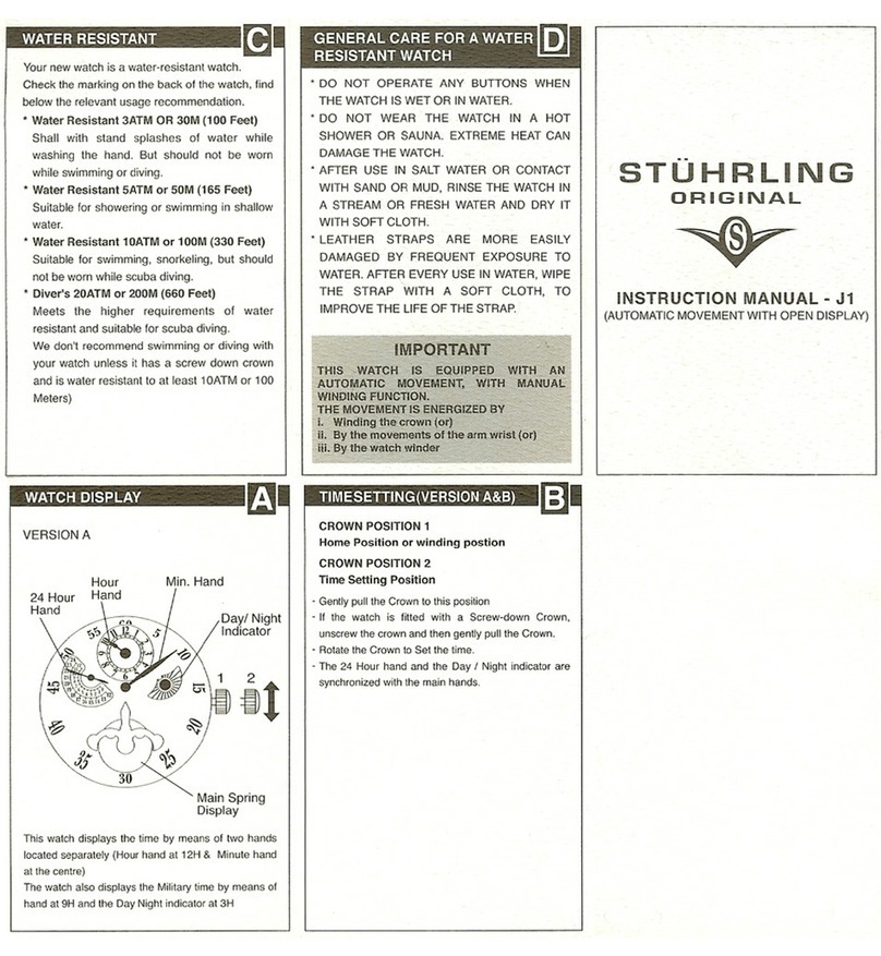Stuhrling J1 instruction manual