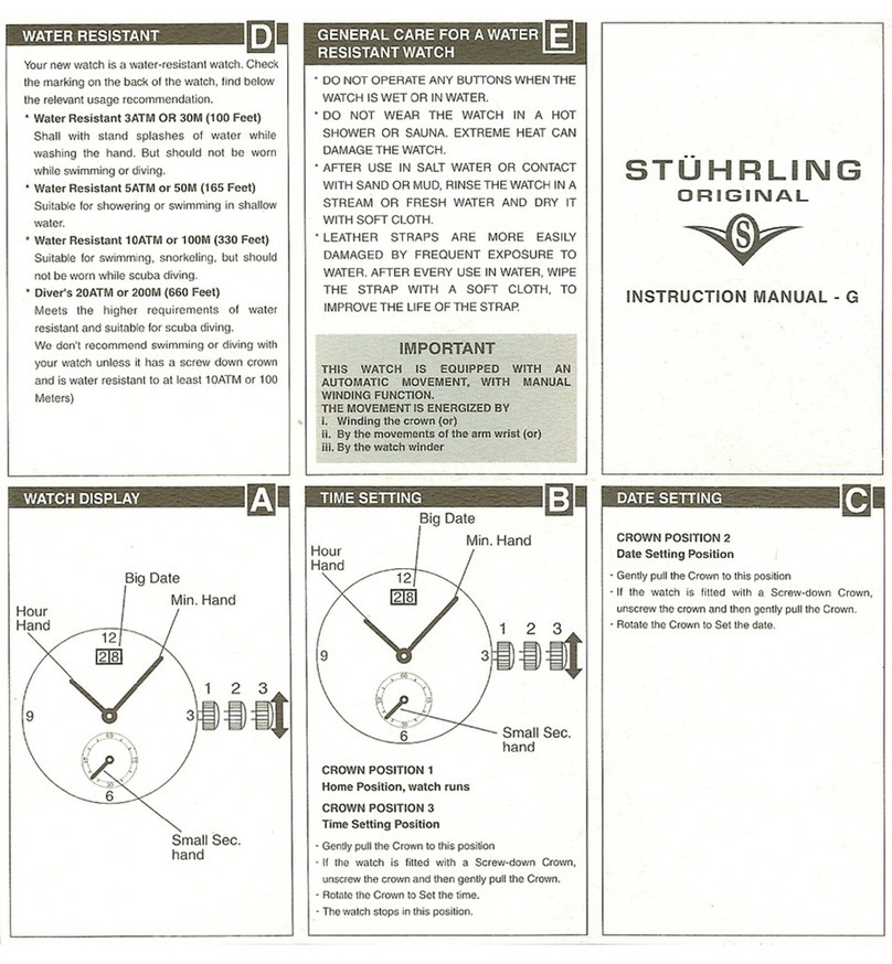 Stuhrling G User manual Stuhrling G User manual