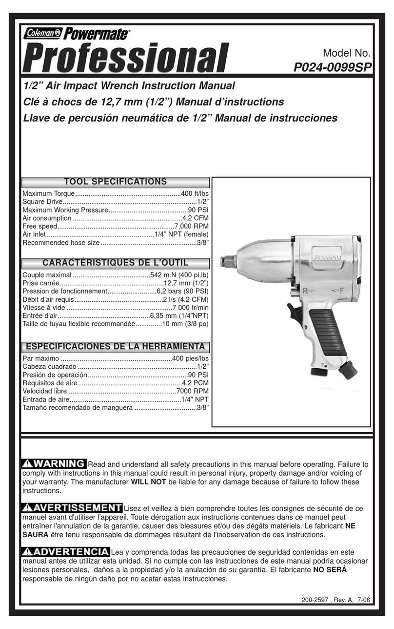 Powermate Professional P024-0099SP instruction manual