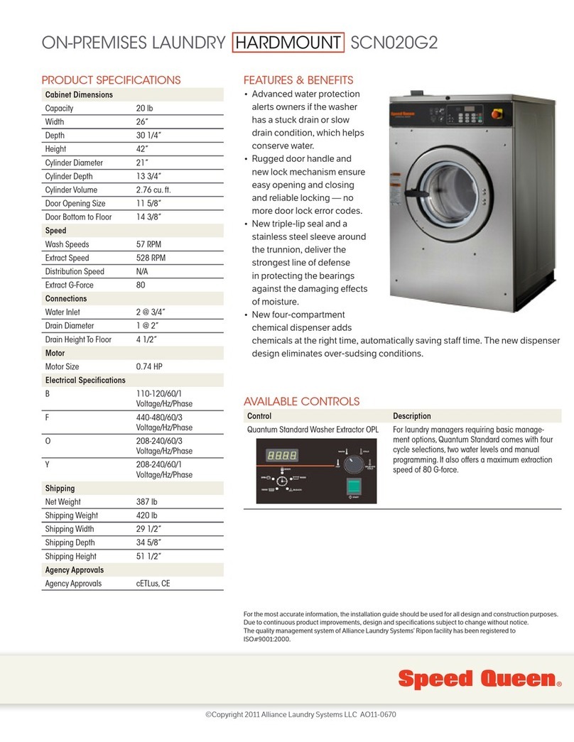 Speed Queen SCN020G2 Product specifications