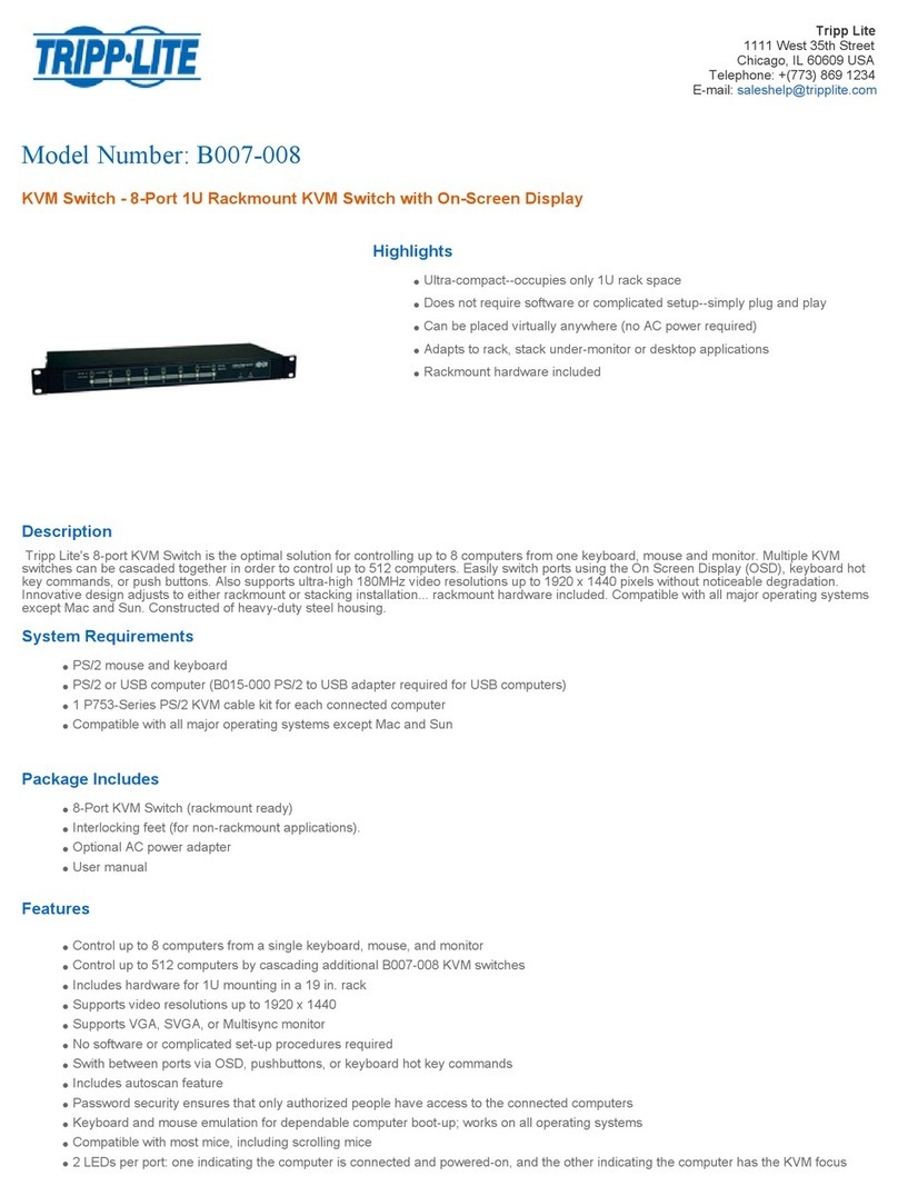 Tripp Lite B007-008 User manual
