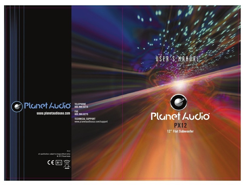 Planet Audio PX12 User manual