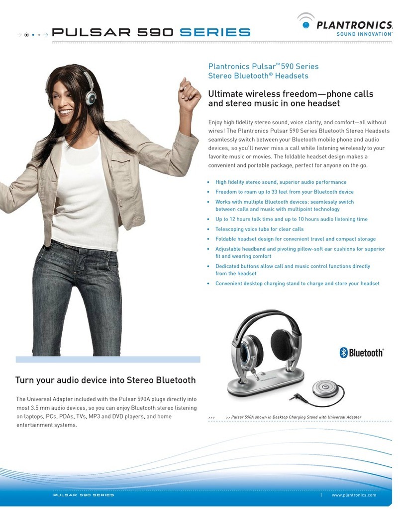Plantronics Pulsar 590 series Specifications