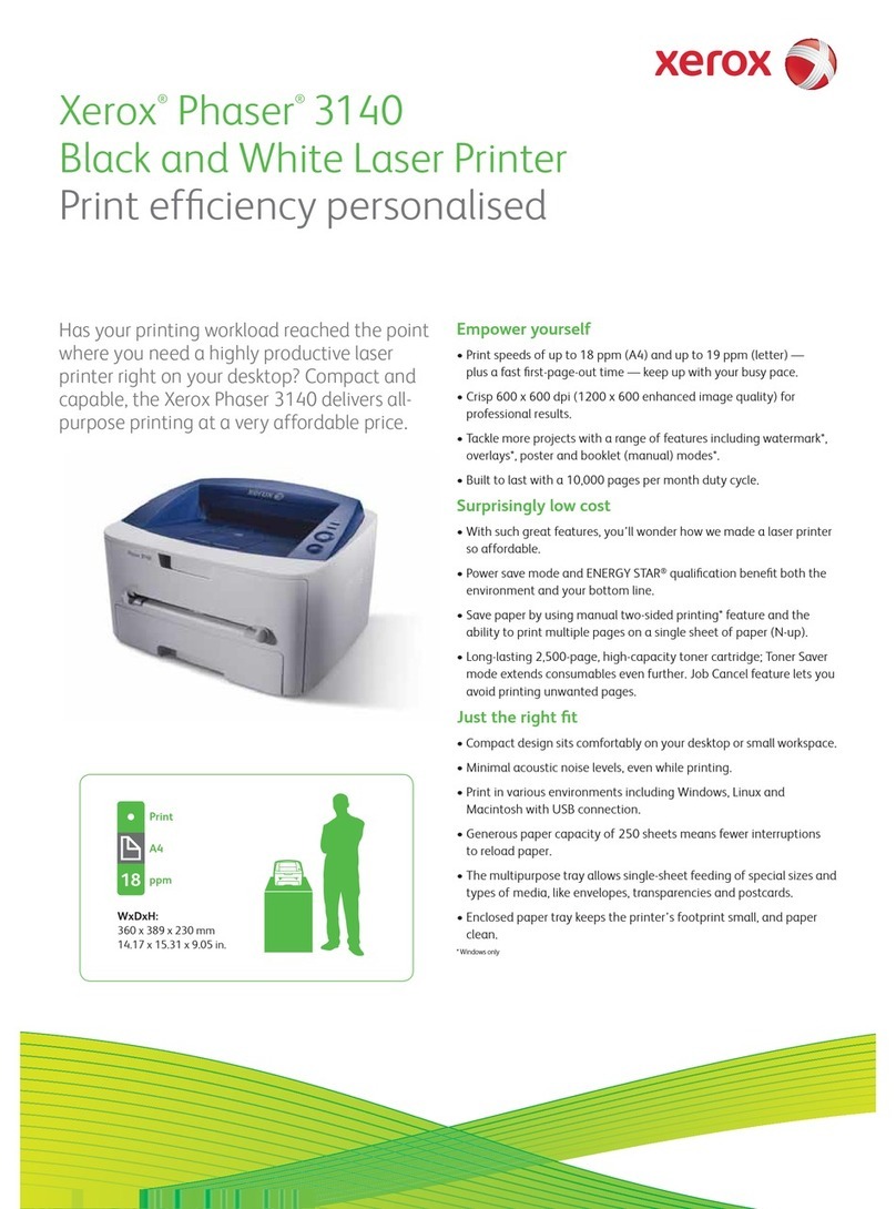 Xerox Phaser 3140 User manual