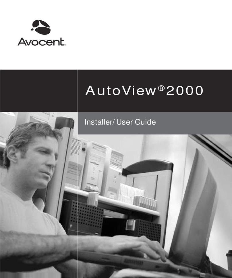 Avocent AutoView 2000 Installation and maintenance instructions Avocent AutoView 2000 Installation and maintenance instructions